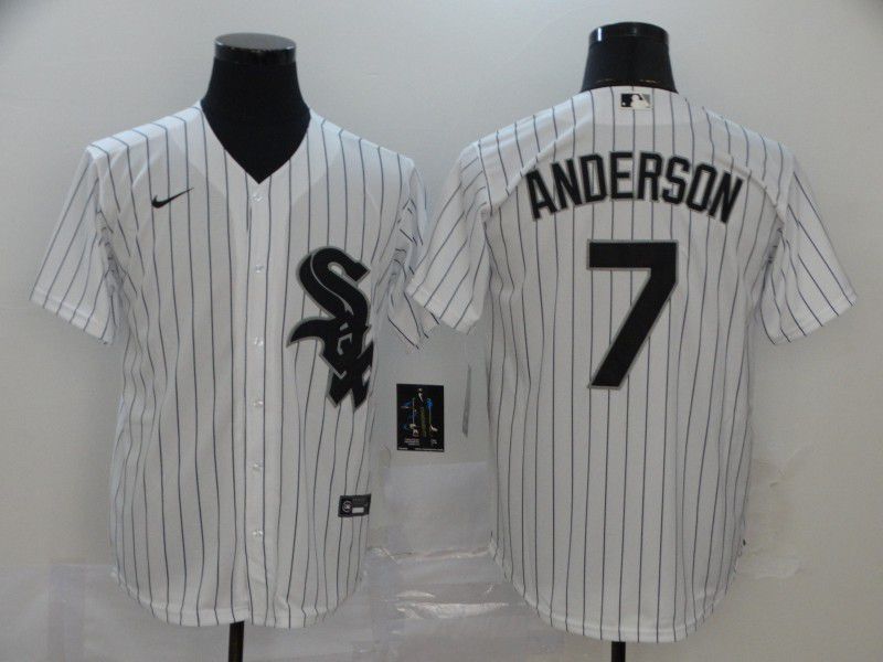 Men Chicago White Sox #7 Anderson White Game Nike MLB Jerseys->chicago white sox->MLB Jersey